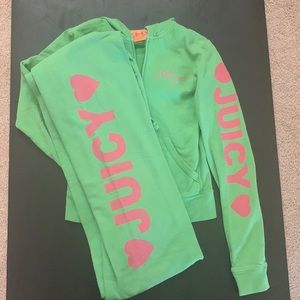 Juicy Couture tracksuit size small green